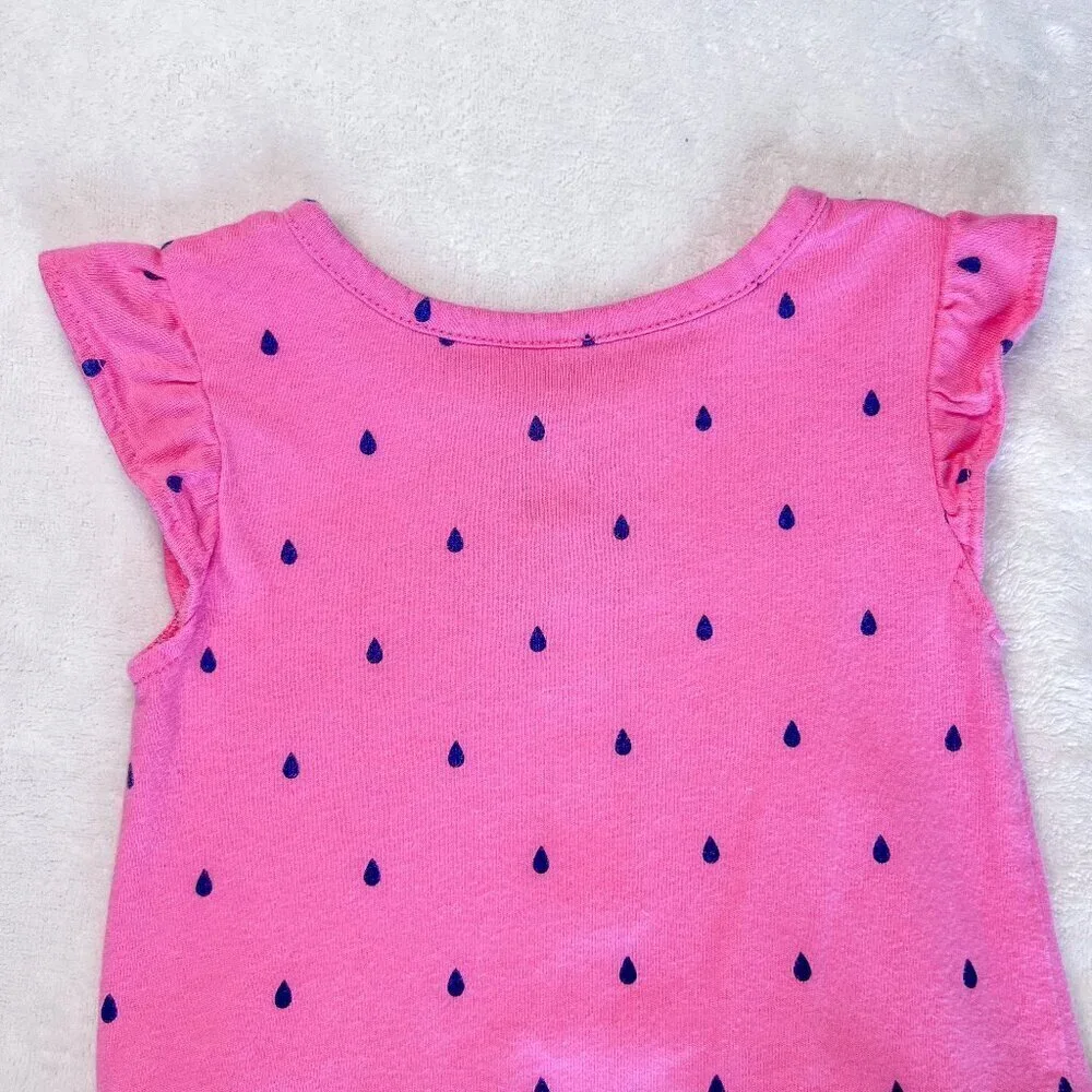 Carter's Baby Girls Bodysuit | Skirted | 12 Months | Watermelon | Pink | Cute